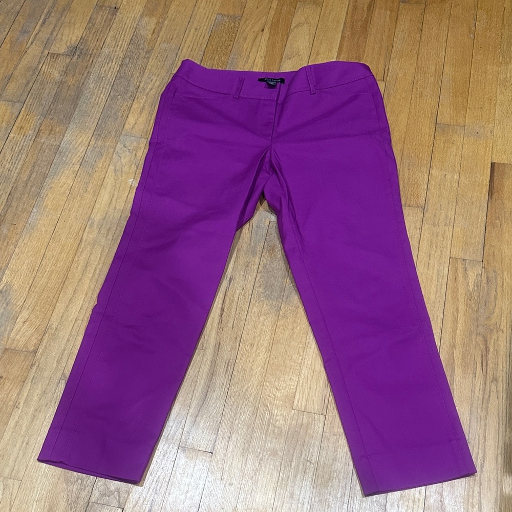 White House Black Market Rich Purple Slim Ankle Pants